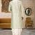 Seagreen dupon art silk kurta with pipepin work