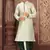 Seagreen dupon art silk kurta with pipepin work