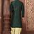 Green dupon art silk kurta with pipepin work