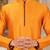 Mustard dupon art silk kurta with pipepin work