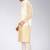 Cream dupon art silk kurta, jacket with matching churidar