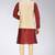 Fawn dupon art silk kurta, jacket with matching churidar