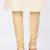 Cream dupon art silk kurta, jacket with matching dhoti and churidar