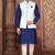 White dupon art silk kurta, jacket with matching churidar