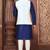 White dupon art silk kurta, jacket with matching churidar