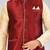 Fawn dupon art silk kurta, jacket with matching dhoti