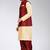 Fawn dupon art silk kurta, jacket with matching dhoti