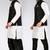 White dupon art silk kurta, jacket with matching dhoti and churidar