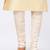 Fawn dupon art silk kurta, jacket with matching dhoti and churidar