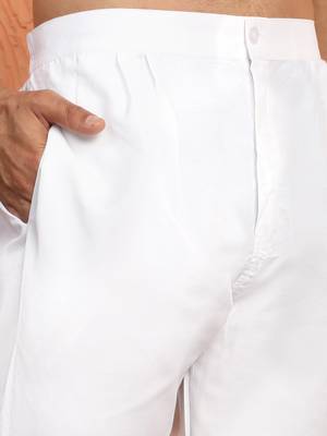 Cotton silk yoke design embroidered pink kurta with trouser pant 5