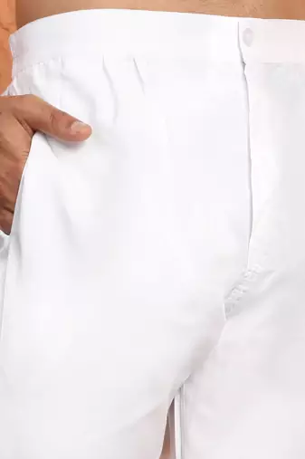 Cotton silk yoke design embroidered pink kurta with trouser pant