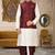 Deep cream dupon art silk kurta, jacket with matching dhoti