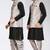 Black dupon art silk kurta, jacket with matching dhoti and churidar