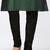Green dupon art silk kurta, jacket with matching dhoti and churidar