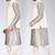 Grey dupon art silk kurta, jacket with matching dhoti and churidar
