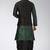 Rama green dupon art silk kurta, jacket with matching dhoti