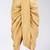 Cream dupion art silk readymade dhoti with patch work