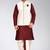 Maroon dupon art silk kurta, jacket with matching dhoti