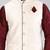 Maroon dupon art silk kurta, jacket with matching dhoti