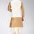 Chikoo dupon art silk kurta, jacket with matching dhoti