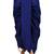 Blue dupion art silk readymade dhoti with patch work