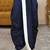 Blue dupion art silk readymade dhoti with patch work