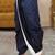Blue dupion art silk readymade dhoti with patch work