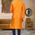 Royal blue dupon art silk kurta, jacket with matching churidar