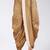 Beige dupion art silk readymade dhoti with patch work