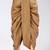 Beige dupion art silk readymade dhoti with patch work
