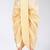 Cream dupion art silk readymade dhoti with patch work