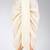 White dupion art silk readymade dhoti with patch work