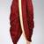 Maroon dupion art silk readymade dhoti with patch work