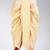 Beige dupion art silk readymade dhoti with patch work