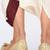 White dupion art silk readymade dhoti with patch work