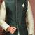 Rama green dupon art silk kurta, jacket with matching churidar