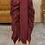 Maroon dupion art silk readymade dhoti with patch work