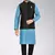 Black dupon art silk kurta, jacket with matching churidar