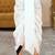 White dupon art silk kurta, jacket with matching dhoti and churidar