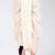 White dupion art silk readymade dhoti with patch work