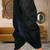 Black dupion art silk readymade dhoti with patch work