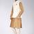 Cream dupon art silk kurta, jacket with matching churidar
