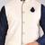 Cream dupon art silk kurta, jacket with matching churidar