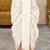 Off white dupion art silk readymade dhoti with patch work
