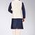 Cream dupon art silk kurta, jacket with matching churidar