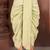 Yellow dupion art silk readymade dhoti with patch work