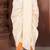Off white dupion art silk readymade dhoti with patch work