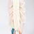 White dupion art silk readymade dhoti with patch work