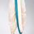 White dupion art silk readymade dhoti with patch work
