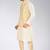 Fawn dupon art silk kurta, jacket with matching churidar